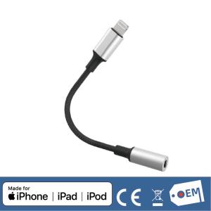 Wholesale MFi Certified Lightning to 3.5 mm Headphone Jack Adapter, nylon braided, metal case from china suppliers