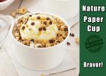 Beautiful Disposable Paper Ice Cream Cups Customized Logo Eco Friendly