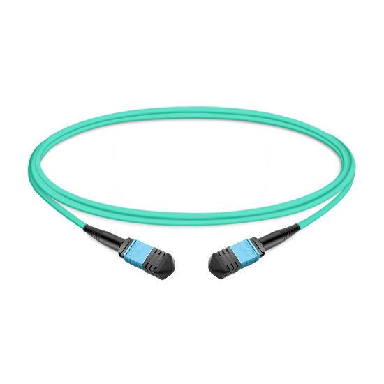 3m (10ft) 12 Fibers Female to Female MPO Trunk Cable Polarity B LSZH OM3 50/125