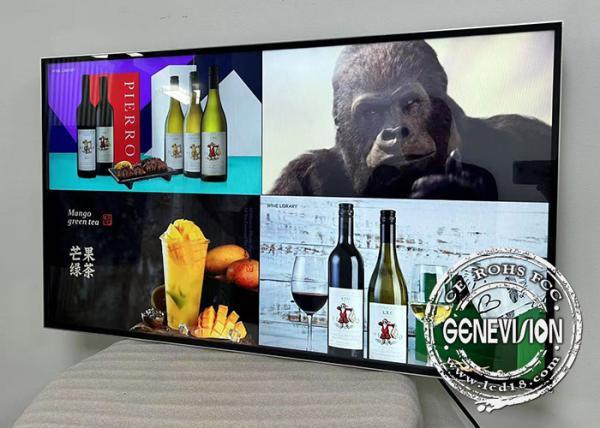 Restaurant Ceiling Mount Frameless Menu Board Wifi Digital Signage with Android