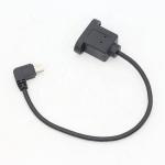 Screw Locking 90 Degree Right Angle Male to Female Mini USB Panel Mount