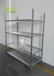 Garden Flower Cart Galvanized CC Flower And Plant Trolleys PP / PA Wheel