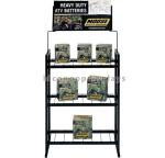 Retail Accessories Display Metal Wire Car / Automotive Battery Display Stand