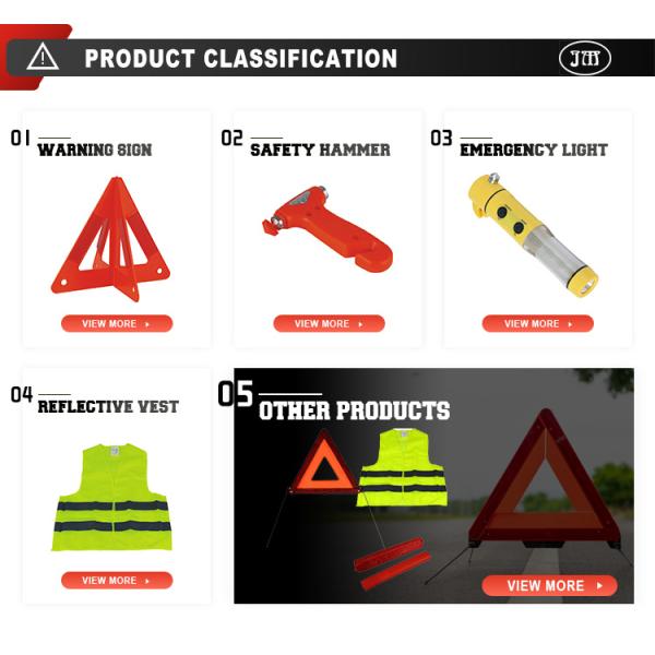 43 X 43 X 43CM Easily Assemble Outdoor Road Car Warning Reflective Triangle
