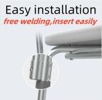 Easy Assembly Bathing Toilet Chair With 5-Level Height Adjustment And PE Blow