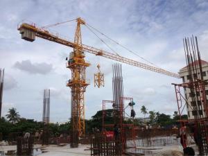 China QTZ125 ( 6015 ) Construction Tower Crane 60m Boom Length and Split Mast Section on sale