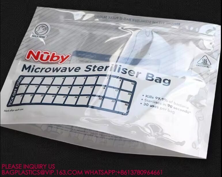Sterilized Microwave Owen Bag Stand Up Zipper Heating Bags Reusable Microwave Owen Bag