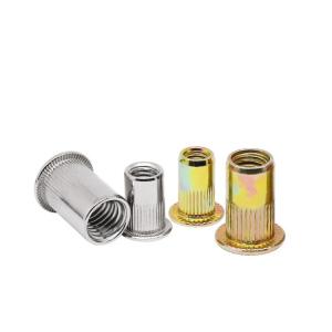 Wholesale Custom Stainless Steel Hollow Rivet Nuts Inner Threaded Flat Head PE Bag Carton Box Pallet from china suppliers
