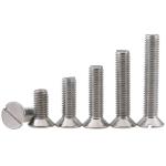 4-60mm ANSI 304 Stainless Steel Flat Head Screws M3 Slotted Countersunk Head