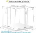 Cake Packaging Boxes Tall Cake Box With Lid and 148ft Ribbon Tall Cake Boxes for