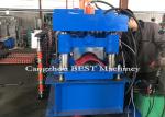Metal Roof Ridge Cap Roll Forming Machine / Corrugated Roof Sheet