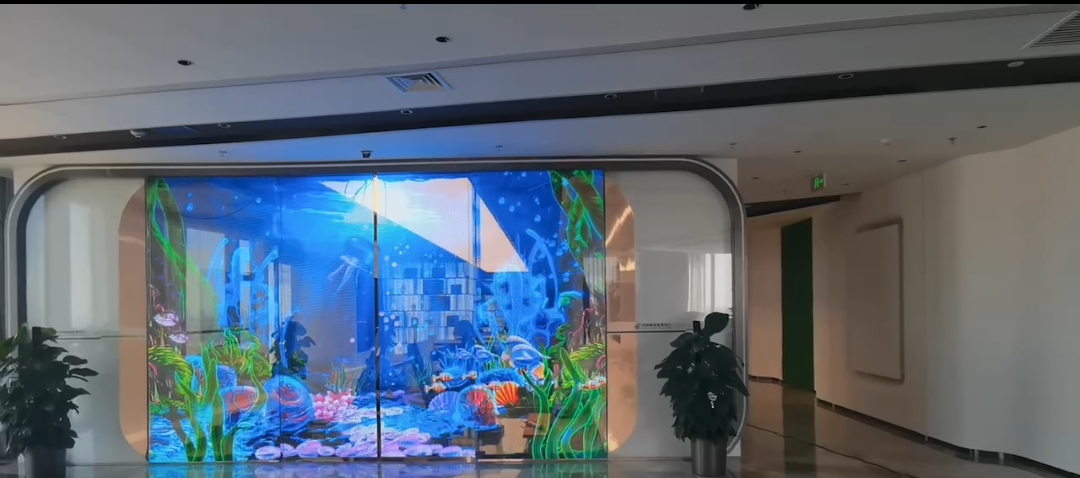 Customized Indoor Window LED Screen Displays LED Transparent Film Holographic Display Screen