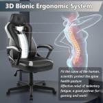 Synthetic Leather Racing Gaming Chair for Adults Adjustable Height and Lumbar