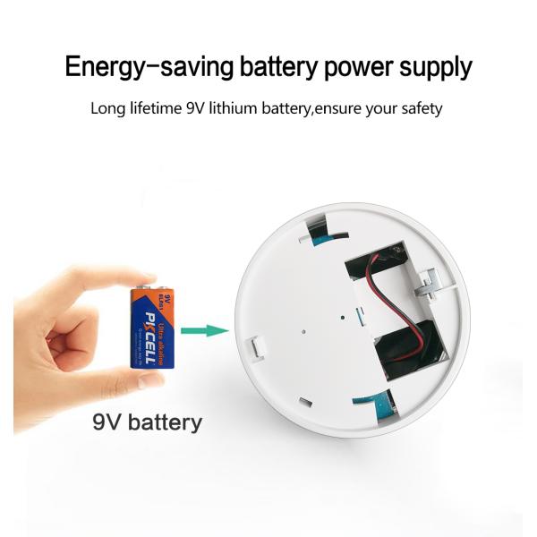 Tuya Smart Home Energy-saving Battery Power Supply Mobile App Push Wifi Smoke Detector