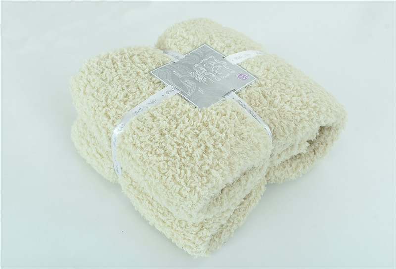 QUICK-DRY Custom Sherpa Fleece Blanket Knitted Polyester Sofa Throw Blanket Woolen Blankets for Home Appliance