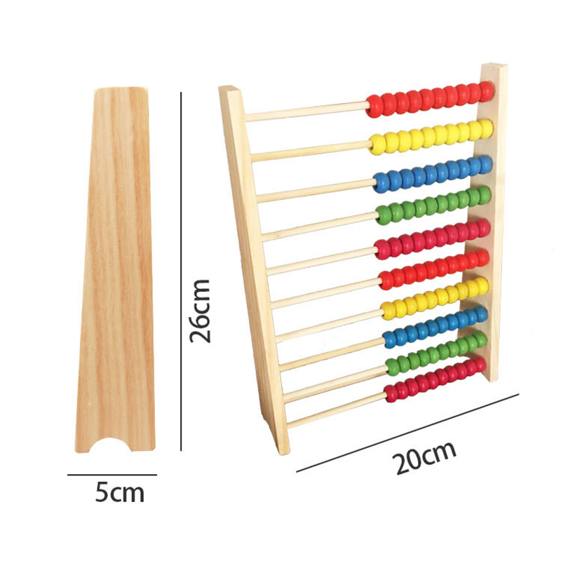 Calculate 26Cm Wooden Math Toy Counting Beads Toy Abacus Educational