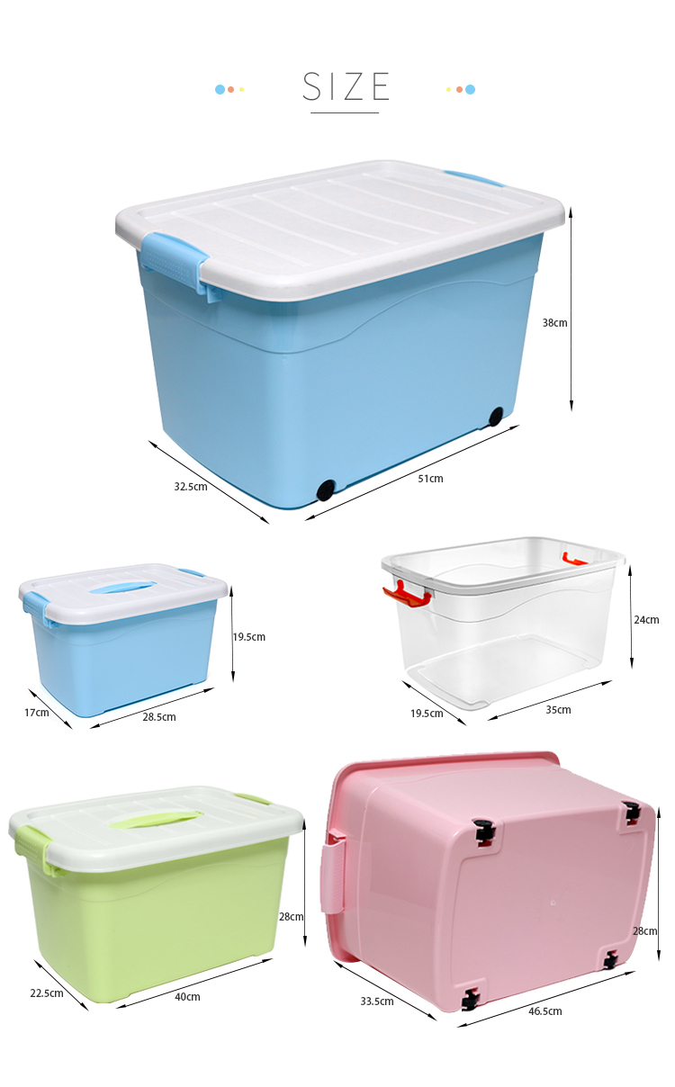 H85cm Clear Plastic Storage Bins Transparent Stackable Storage Boxes For Toy