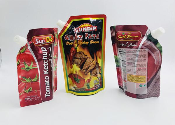 500ml Printed Spout Pouch Packaging For Liquid Custom Shaped Strong Drop