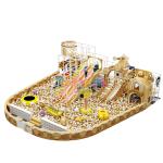 200 Squares Indoor Playground Area Golden Indoor Playground With Slide