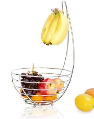 Good quality & cheap price awesome stainless steel or silver chrome iron metal wire fruit basket fruit bowl