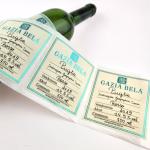 Custom Wine Label Premium Texture Paper Wine Bottle Packaging Labels UV Printing