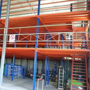 Wholesale 2 Floors Storage Mezzanine Platforms ODM Steel Frame Mezzanine Floor For Shop from china suppliers