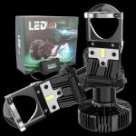 JALN7 Car LED Lens Headlight Bulb H4 60/55W 10000LM 12V Truck 24V Head Lamp