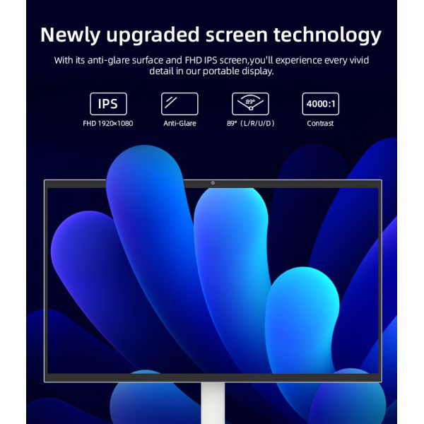 24" 27" 32" Portable Smart TV Touch Screen With Stand Long Battery Life