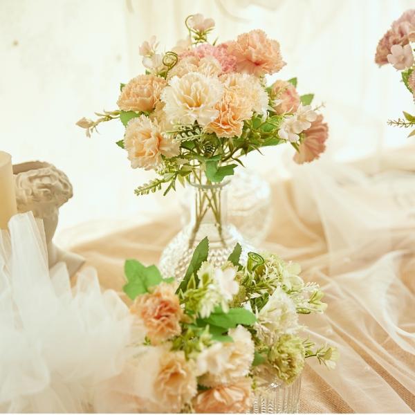 Carnation simulation flower Spring color series Small handle flower Mother's Day