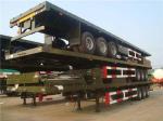 Robust 3 / 4 Axles Flatbed Semi Trailer 40FT 45FT Semi Container Transport Truck