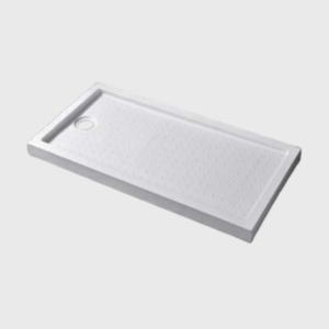 Wholesale Pure Resin Corner Shower Base Single Threshold 3 Wall Alcove Shower Tray 60 x 32 from china suppliers