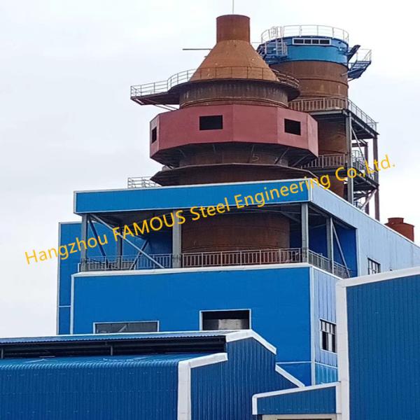 Powder Plant Multi Storey Steel Building Box Column Frameworks With Insulated