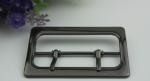 Hanging gold and gunmetal color zinc alloy custom double pin belt buckle for
