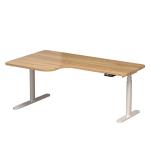 100 V/Hz Italian Mental Column Extra Large Long Wooden L Desk with Standing