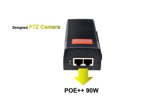 Wholesale Gigabit POE Injector POE++ 90W IEEE802.3af/at/bt for PTZ Camera from china suppliers