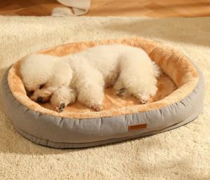 Wholesale Basics Round Bolster Indestructible Dog Bed With Flannel Top from china suppliers