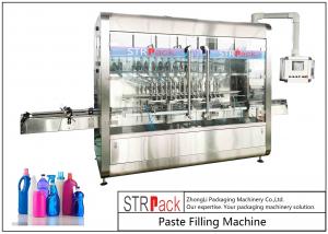 China PLC Control Automatic Paste Filling Machine For 250ML-5L Liquid Soap / Lotion / Shampoo on sale