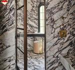 Modern Calacatta Viola Marble Vanity Sink for Big Slab Kitchen Countertops and
