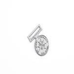 Stainless Steel Engraved Army Pendants Charms Oval Silver Round Badge Pendant