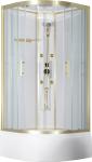 Shower Cabin with White acrylic tray 900*900*2150cm gold alumimium ,High tray