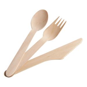 Wholesale 140mm Disposable Biodegradable Wooden Cutlery Eco Friendly from china suppliers