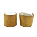 Hot selling natural clear PET plastic lotion pump bottle with bamboo cap 200ml