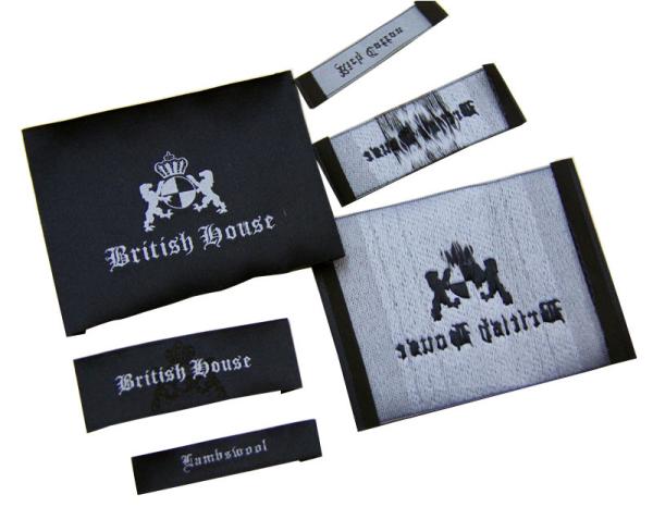 Washable Clothing Woven Labels Custom-made 50D polyester yarn wiht personized