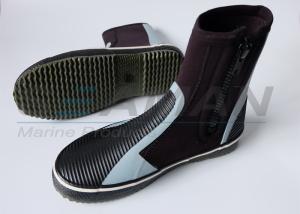 Wholesale 5mm hi top zipper Neoprene wetsuit boots with anti-slip rubber sole for scuba diving surfing sailing and kayak from china suppliers