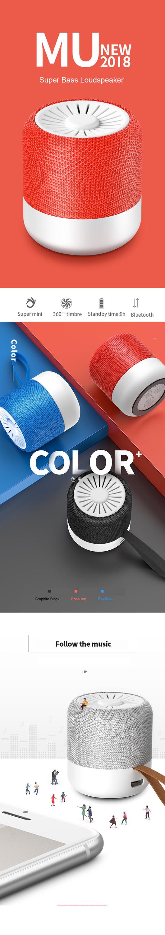 Super mini fabric AUX supported Portable Blue-tooth Speaker