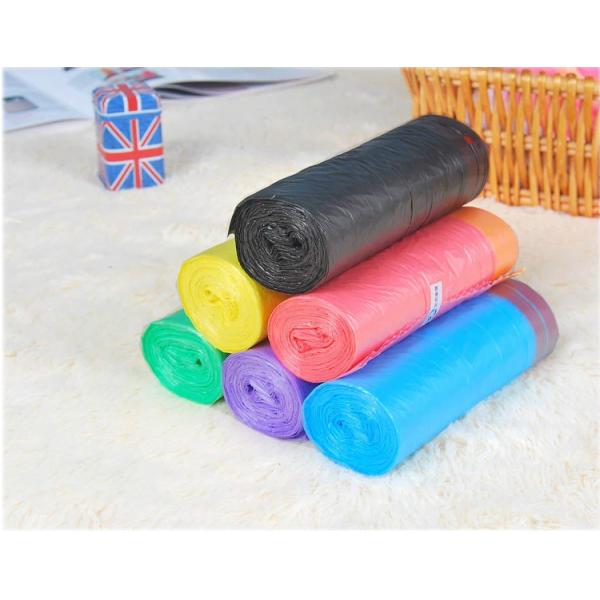 Transparent Drawstring Garbage Bags Flat Type Compostable Cornstarch Material