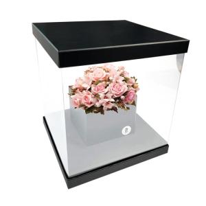 Wholesale High End Transparent Flower Box Matt Lamination Recyclable And Portable from china suppliers