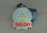 Triathlon Enamel Medal Zinc Alloy Die Casting With Silver Plating