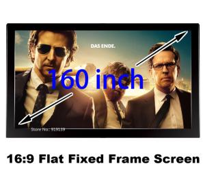 Wholesale 160&quot; Fixed Frame Screen With Black Velvet And Aluminium 16:9 Format Matt White 3D Screens from china suppliers