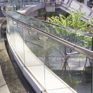 Wholesale 442 552 663 884 10104 Toughened Glass Balcony Railing Safety Glass Deck Railing Frameless Glass Balustrade Balcony With PVB / SGP Interlayer from china suppliers